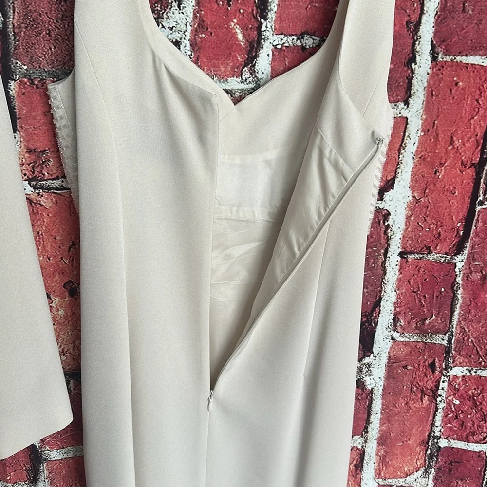 Daymor Couture Cream Dress and Jacket Set - Size 6